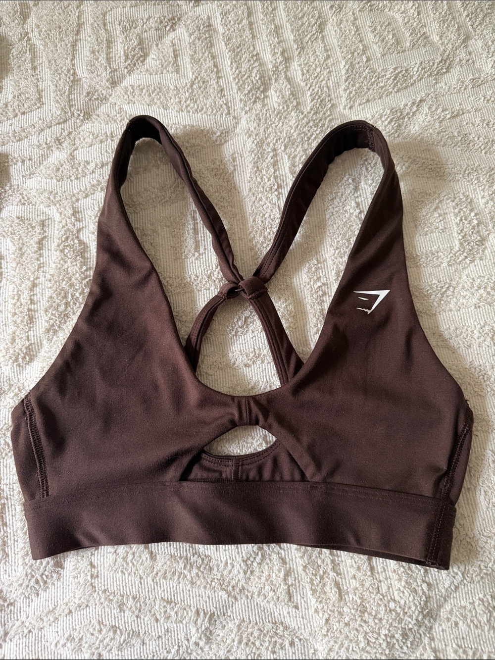 Gymshark Brown Crisscross Strappy Sports Bra